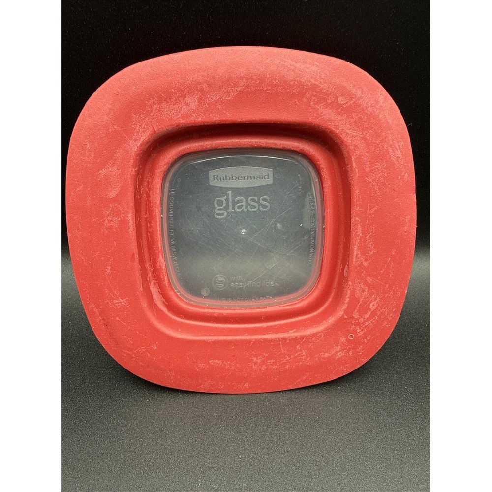 Rubbermaid Easy Find Red Clear Window Replacement 5" Lid for Glass Container